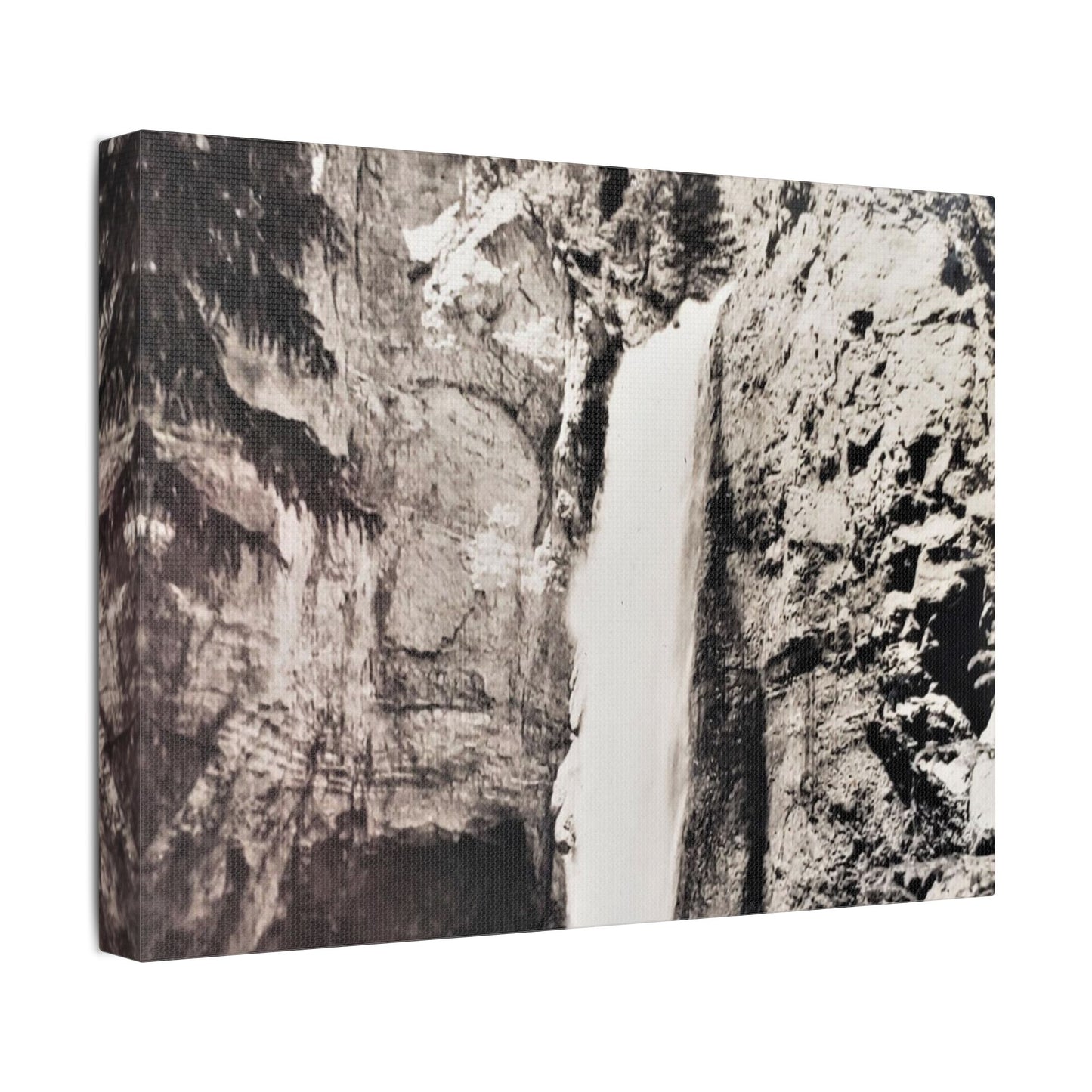 Tower Falls Yellowstone Satin Canvas, Stretched