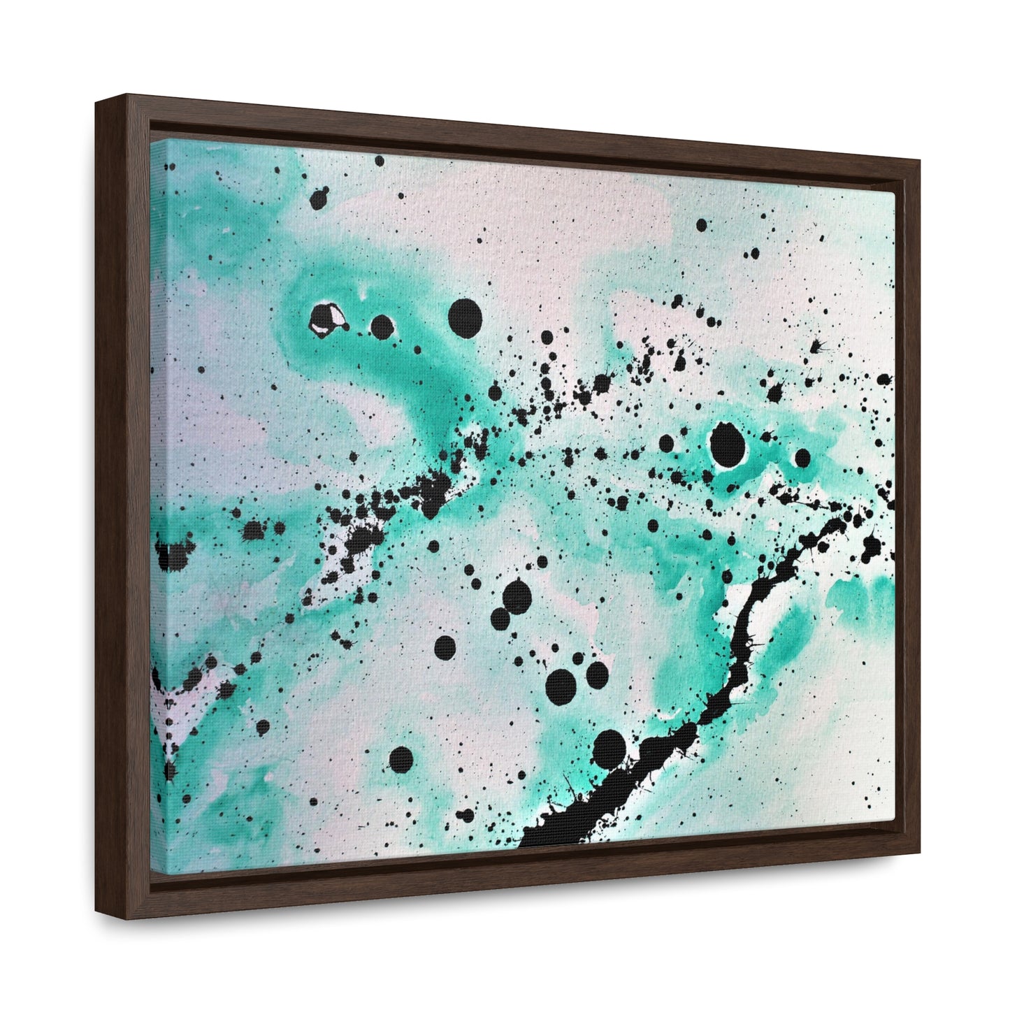 Teal Burst Gallery Canvas Wraps, Horizontal Frame