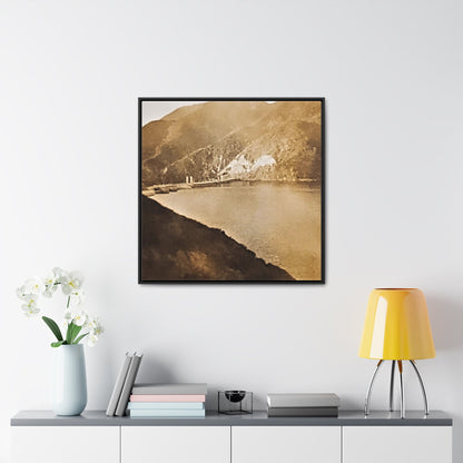 Morris Dam Lake Gallery Canvas Wraps Square Frame 30″ x 30″ 1.25" Black