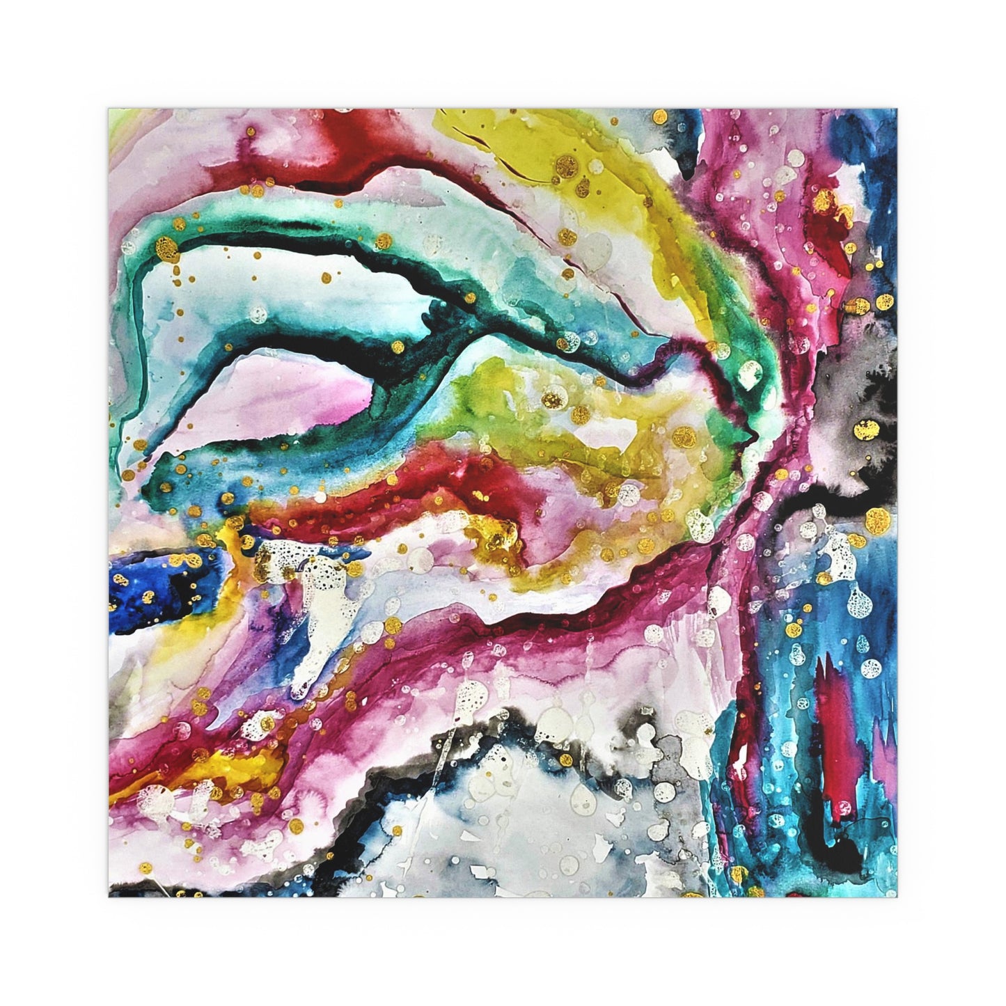 Cosmic Face Silk Posters