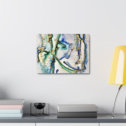 Blue Willow Stretched Canvas