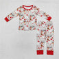 Christmas Santa Pajama Sets white red