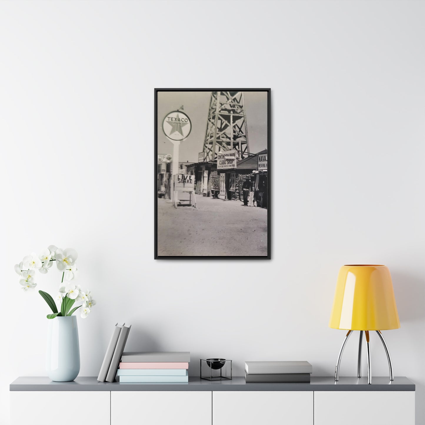 Texaco Station Continental Divide Gallery Canvas Wraps, Vertical Frame