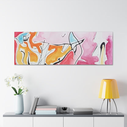 Red Abstract Canvas Gallery Wraps