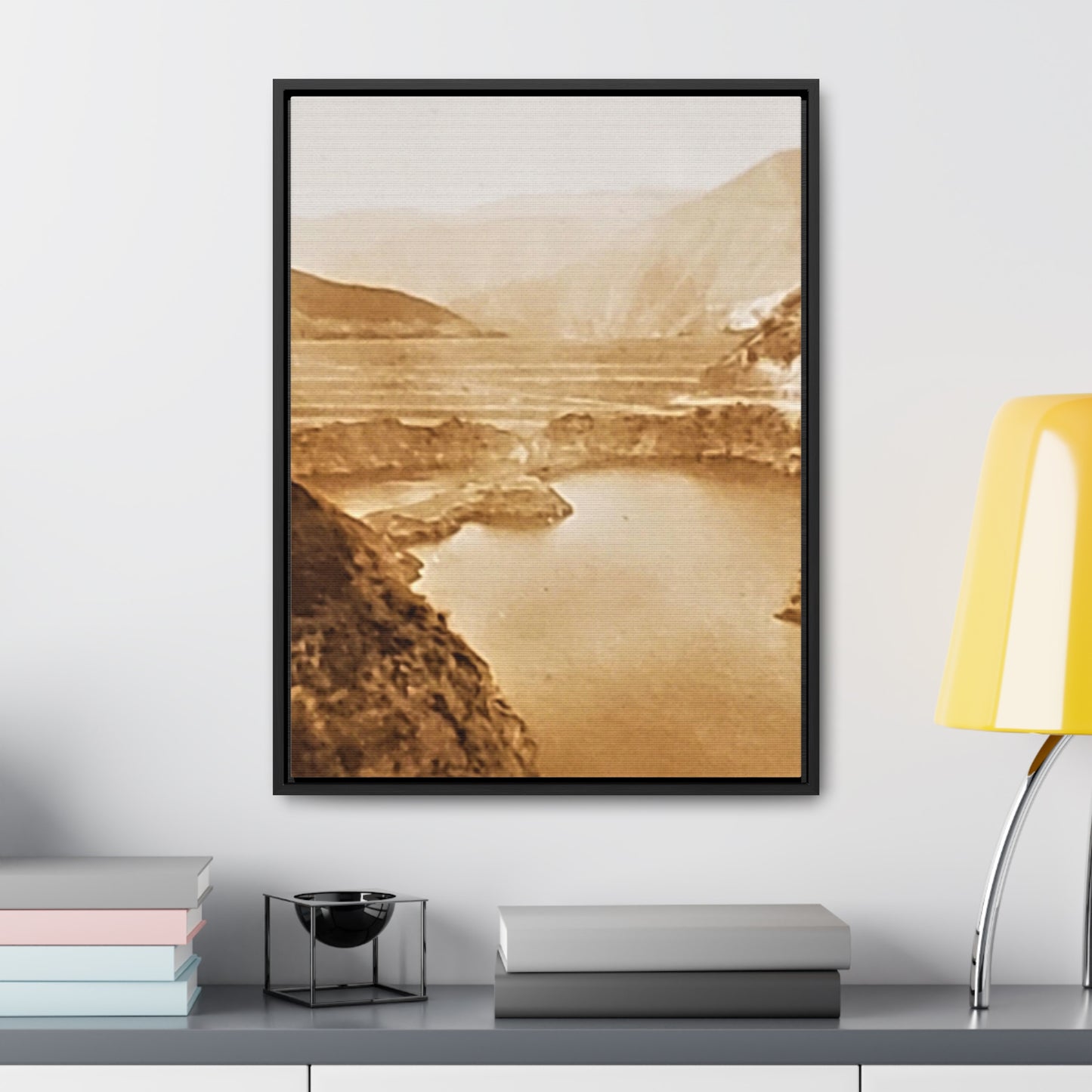 San Gabriel Dirt Fill Dam #1 Gallery Canvas Wraps, Vertical Frame