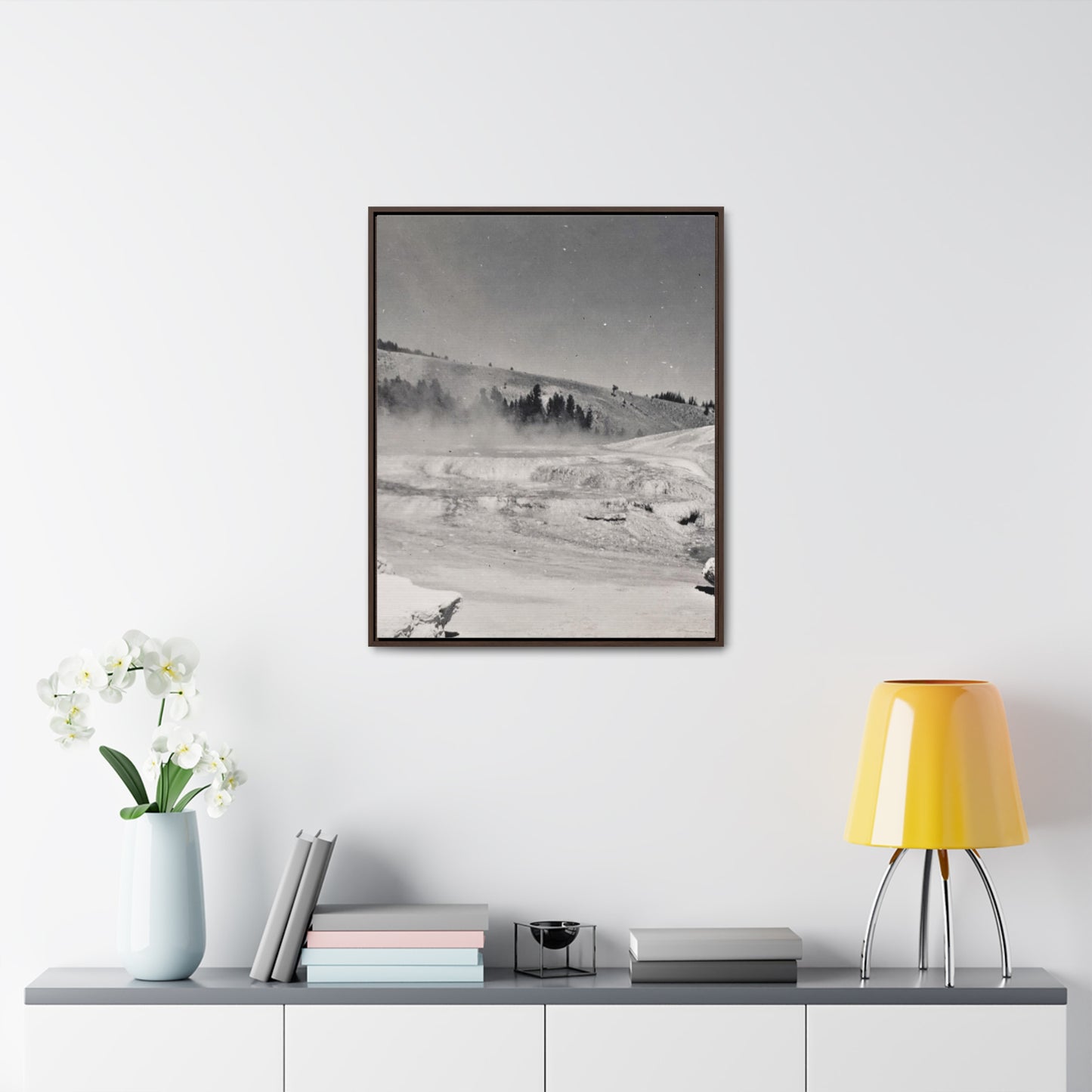 Mammoth Hot Springs Gallery Canvas Wraps, Vertical Frame