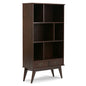 Draper - Mid Century Wide Bookcase And Storage Unit- Unique Piece Furniture- {{Product type}}