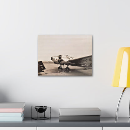 Refueling Mid-Contintent Chief Line Omaha Airport 1939 Canvas Gallery Wraps 16″ x 12″ 1.25"