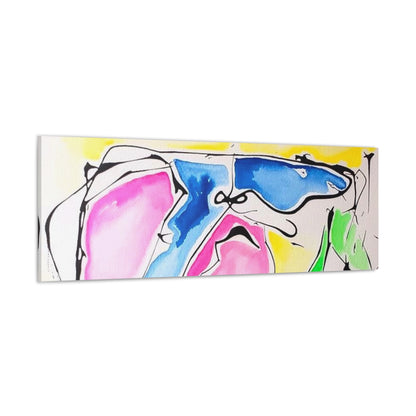 Pink Elephant Canvas Gallery Wraps 60″ x 20″ 1.25"