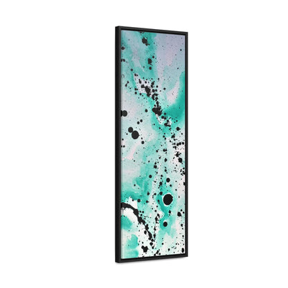 Teal Burst Gallery Canvas Wraps, Vertical Frame