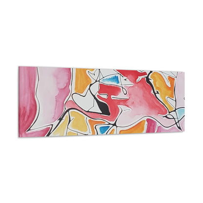 Red Abstract Canvas Gallery Wraps 60″ x 20″ 1.25"