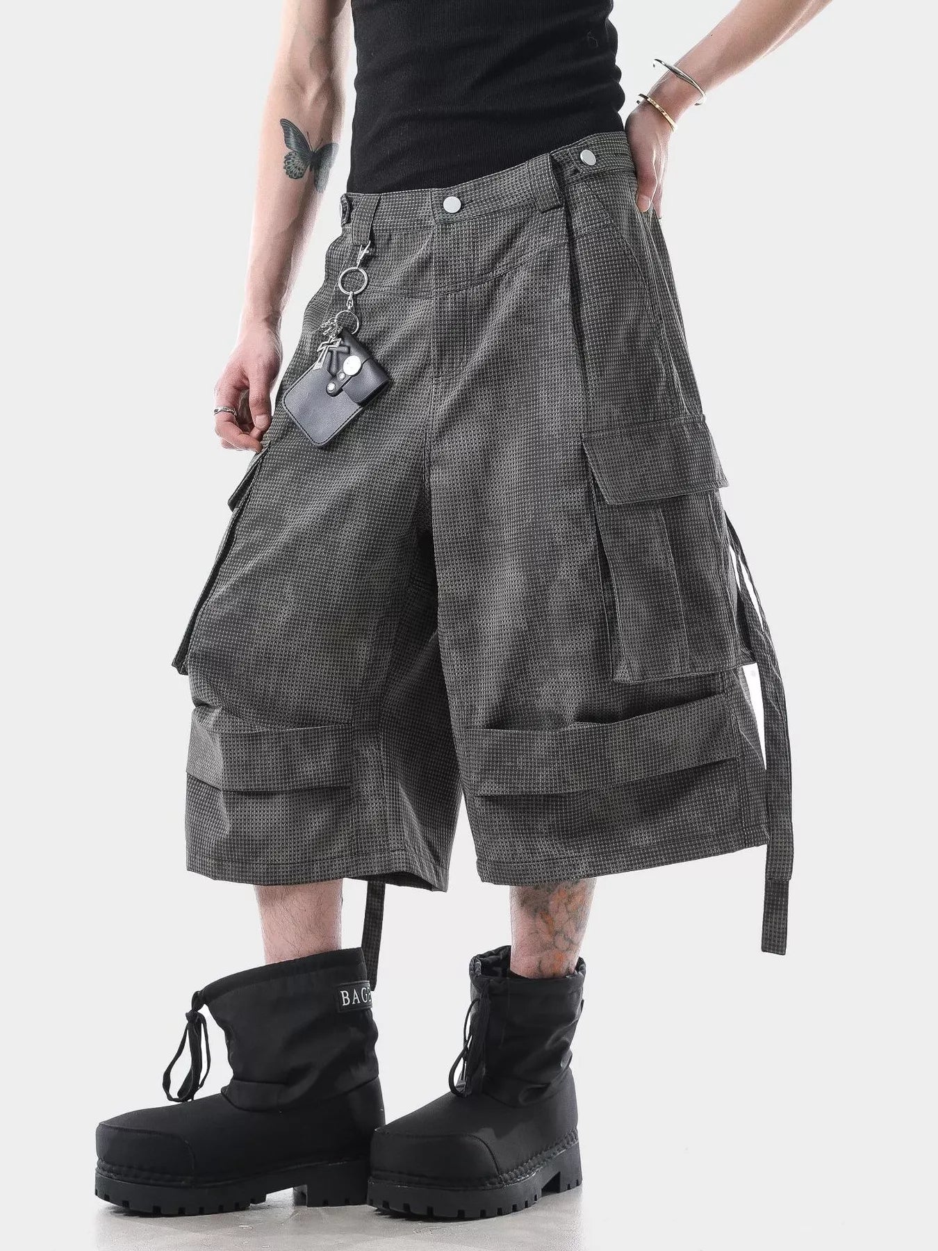 Men's Vintage Washed Cargo Shorts - -
