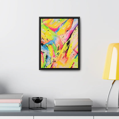 Neon Fire Gallery Canvas Wraps, Vertical Frame