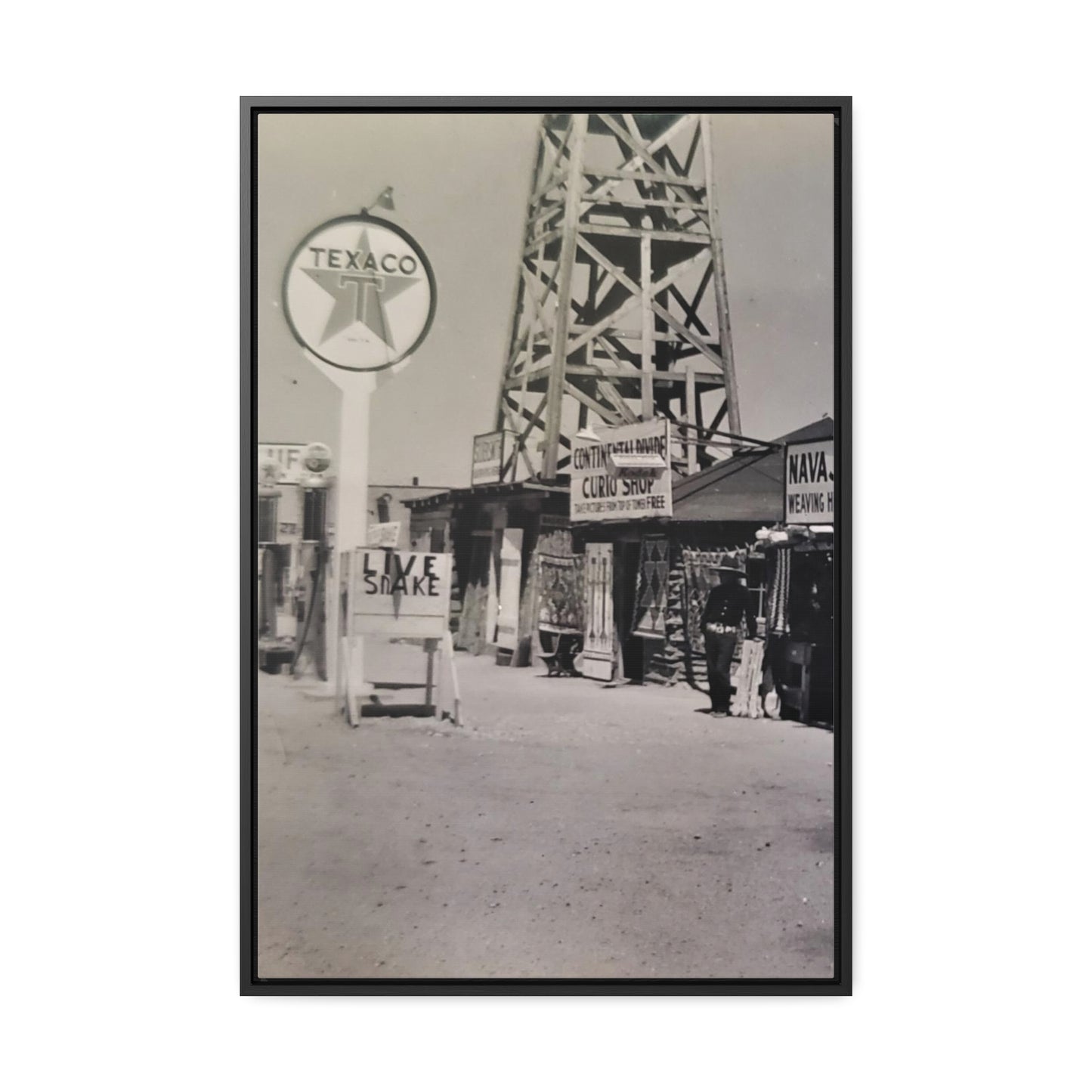 Texaco Station Continental Divide Gallery Canvas Wraps, Vertical Frame