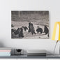 Yellowstone Grizzly Bears Satin Canvas Stretched 24″ x 18″ (Horizontal) 1.5"