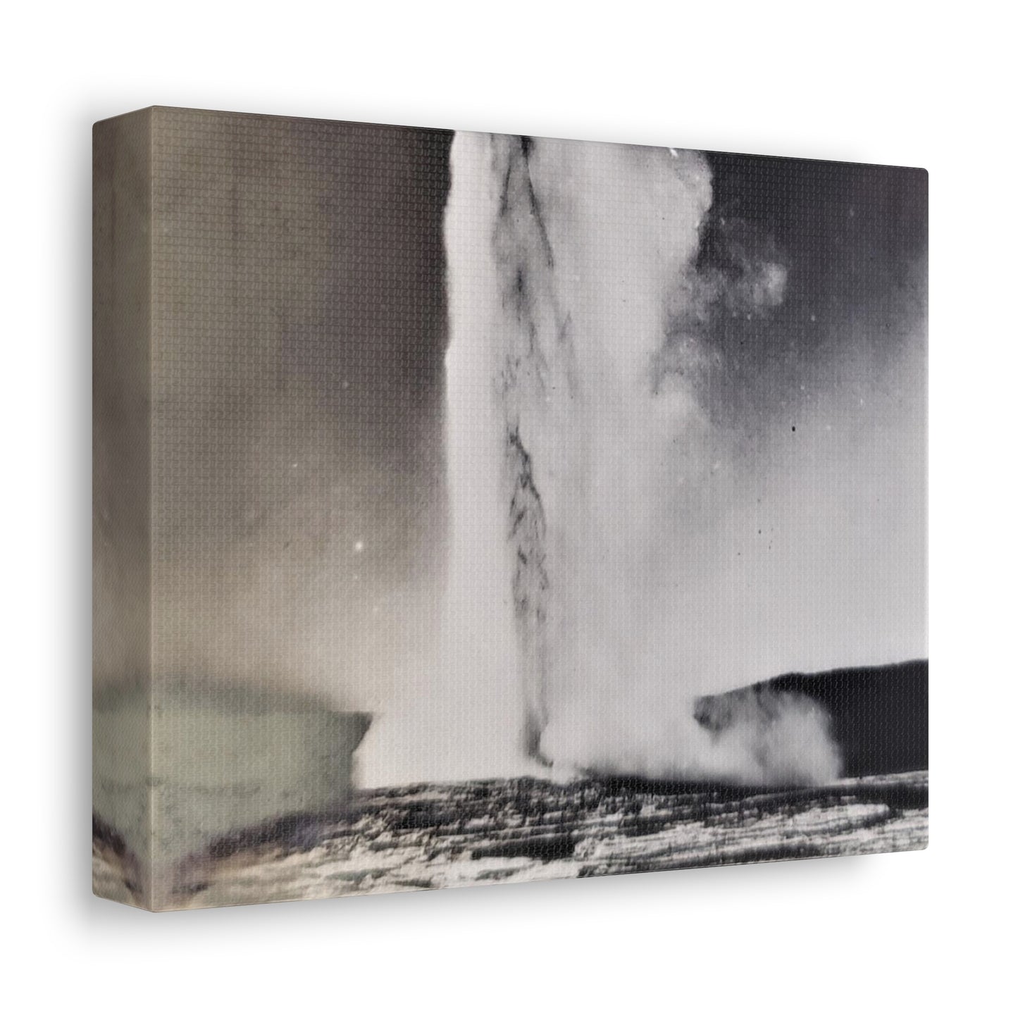 Old Faithful Geyser Yellowstone Stretched Canvas