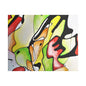 Red Mushroom Satin Canvas Stretched 30" x 24" (Horizontal) 1.5"