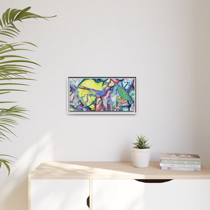 Alien Abstract Colorful Framed Canvas Art - Kia Day Design