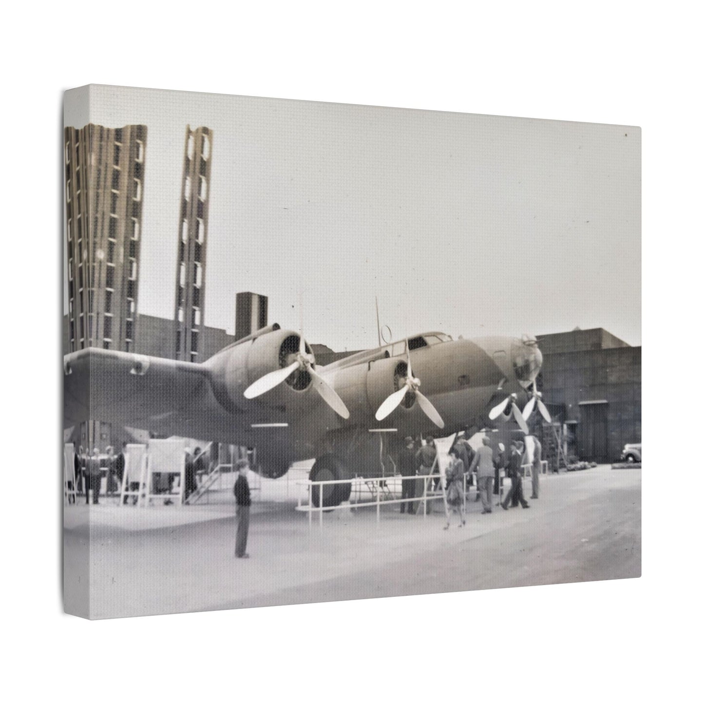 Boeing B-17 Bomber Satin Canvas, Stretched