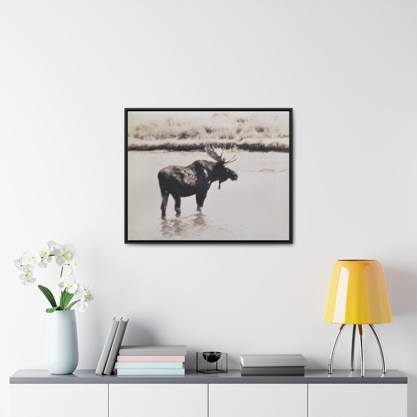 Yellowstone Bull Moose Gallery Canvas Wraps, Horizontal Frame