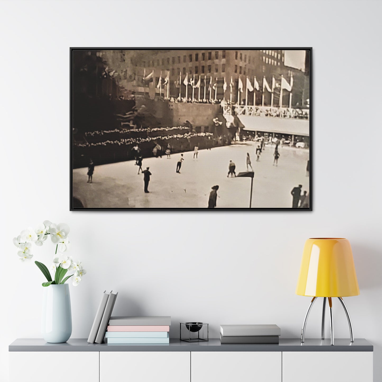 Rockefeller Plaza Easter 1945 Gallery Canvas Wraps, Horizontal Frame