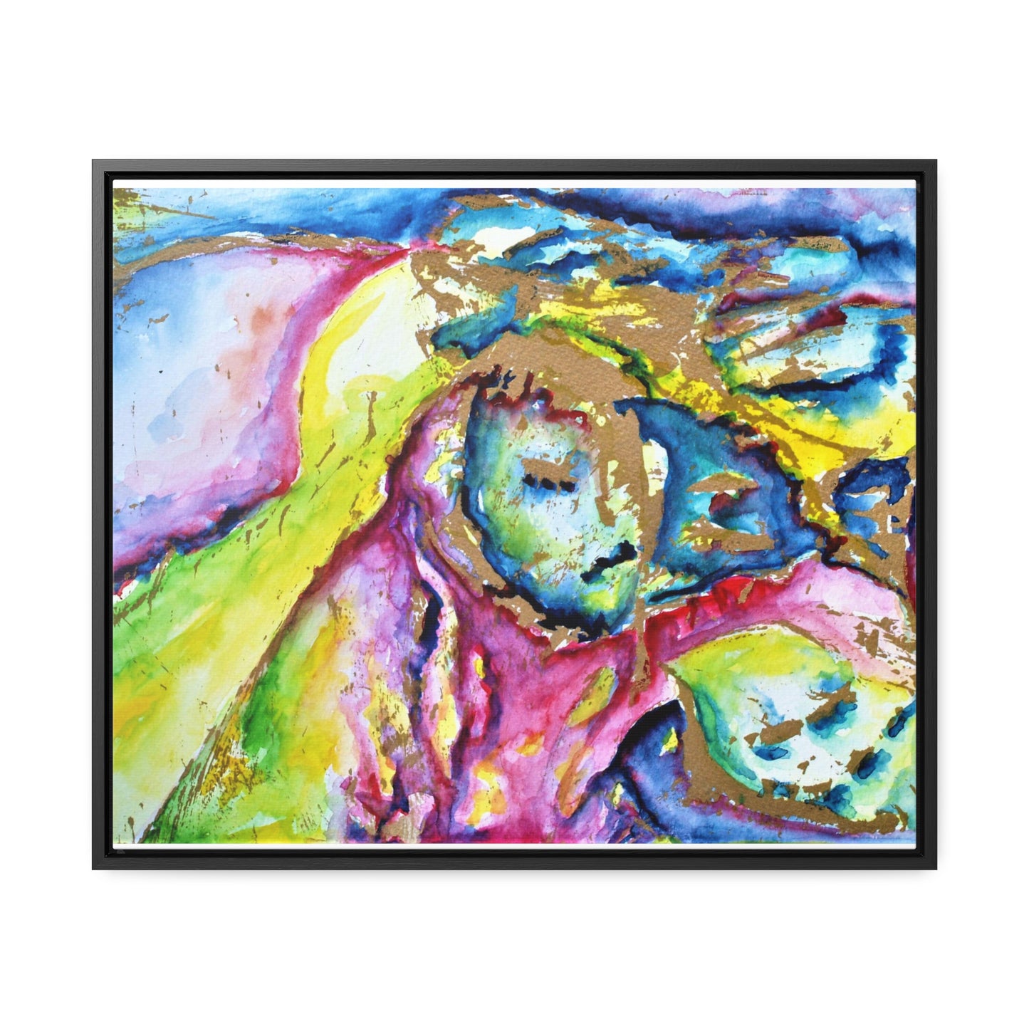 Mother's Face Gallery Canvas Wraps, Horizontal Frame