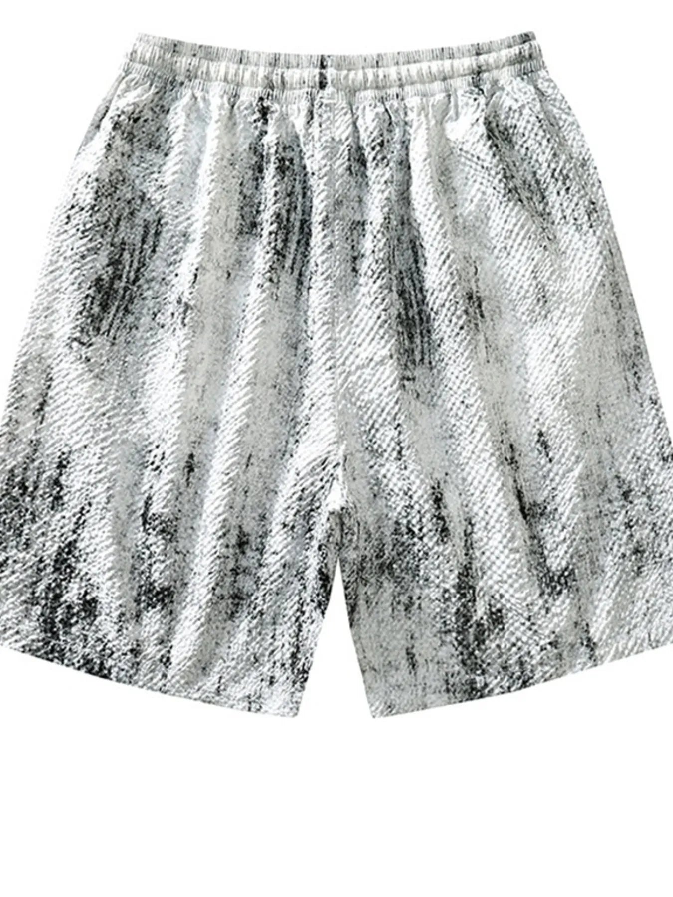Men's Plus Size Drawstring Shorts with Pockets - -