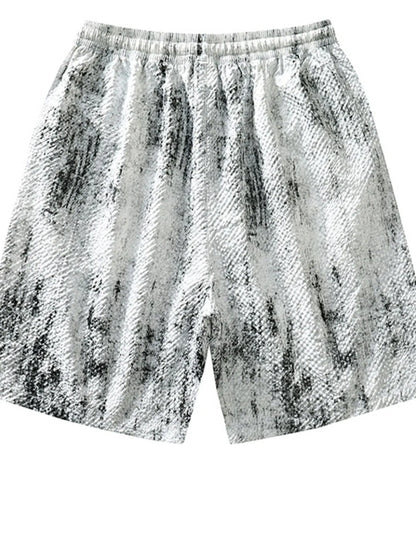 Men's Plus Size Drawstring Shorts with Pockets - -
