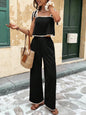 Tie Shoulder Cami and Wide Leg Pants Set- Shopimist- {{Product type}}