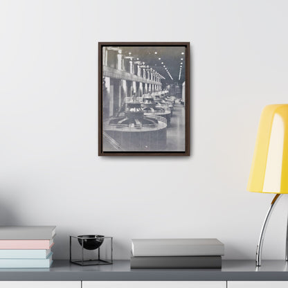Boulder Dam Powerhouse Gallery Canvas Wraps Vertical Frame 11″ x 14″ 1.25" Walnut