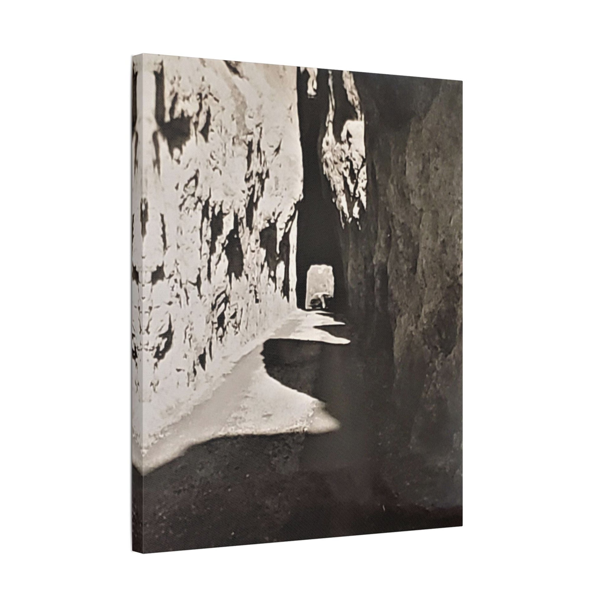 Tunnel at The Needles Satin Canvas Stretched