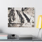Gibbon Falls Yellowstone Satin Canvas Stretched 24″ x 18″ (Horizontal) 1.5"