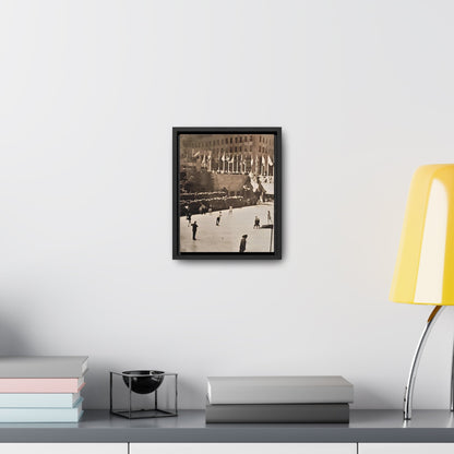 Rockefeller Plaza Easter 1945 Gallery Canvas Wraps Vertical Frame 8″ x 10″ 1.25" Black