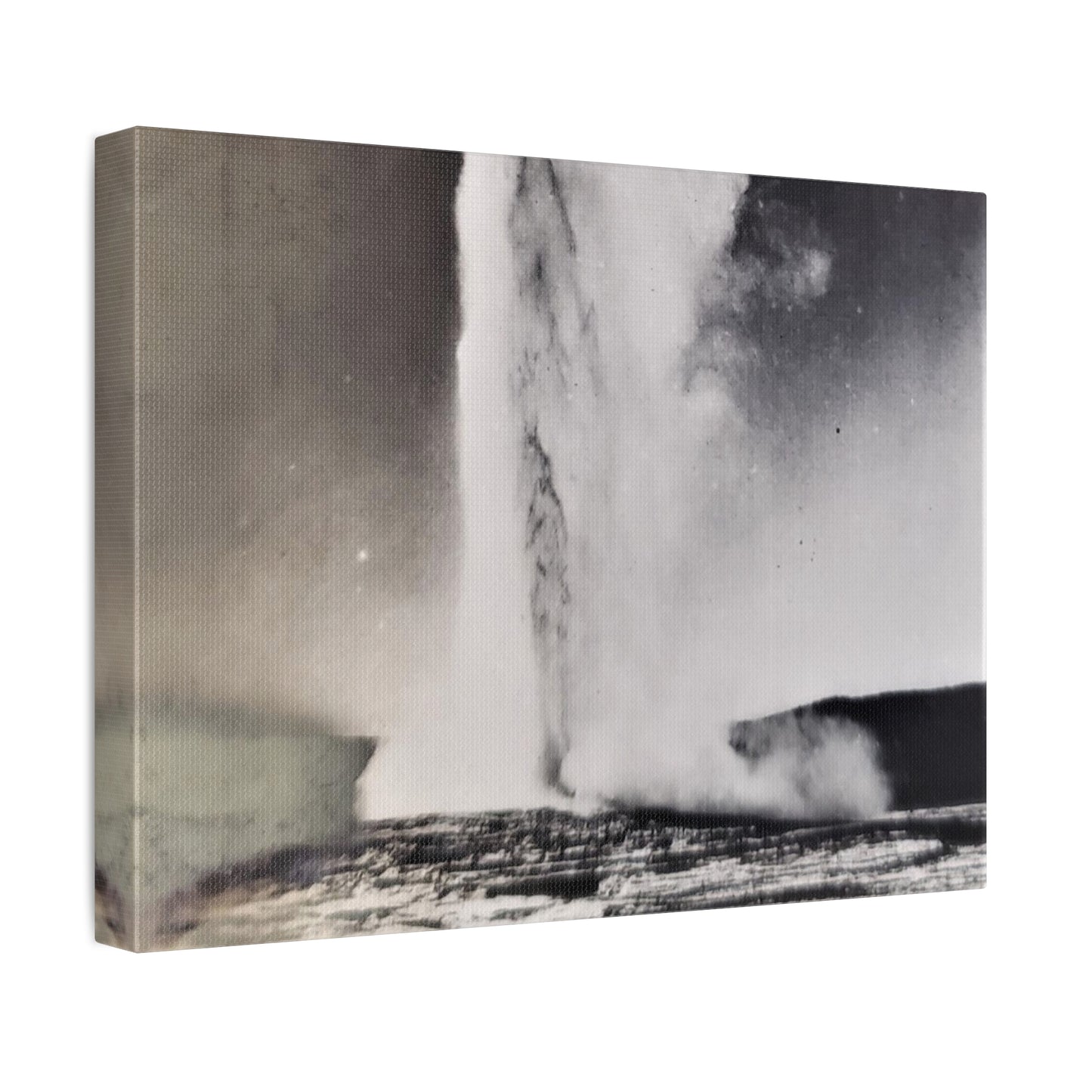 Old Faithful Geyser Yellowstone Stretched Canvas