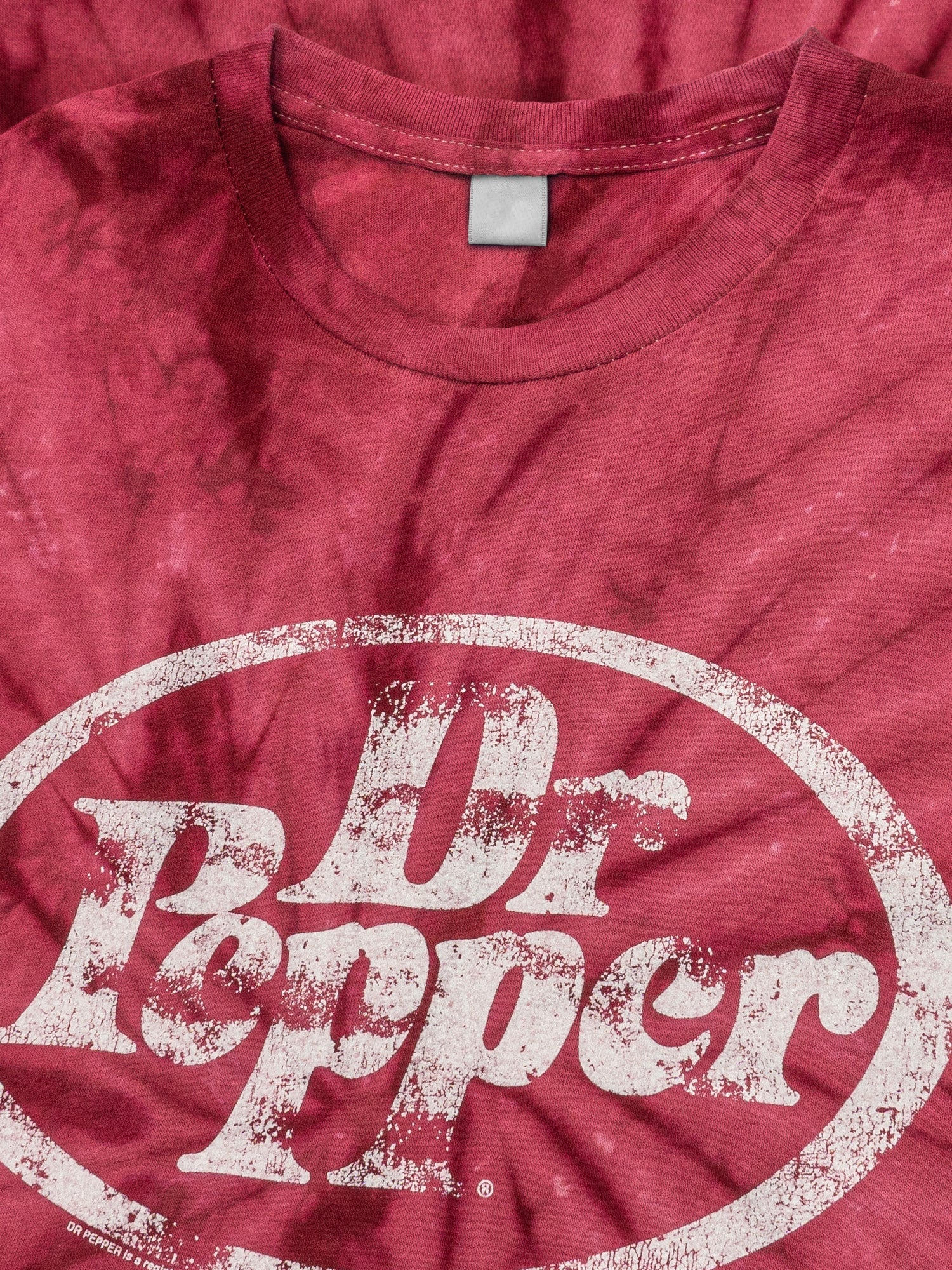 Dr. Pepper Tie Dye T-Shirt - Crimson Red Tie Dye - - mens tee