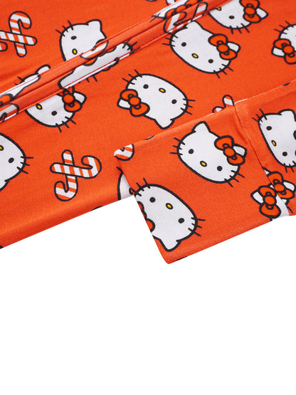 PoshTOT Sanrio Hello Kitty Red Bamboo Baby Convertible Zippy Romper - - Zippy Romper