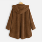 Loose Plus Size Retro Corduroy Coat - Blrown XL - coat