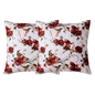 Tache Floral Hummingbirds Burgundy White Vintage Rose Garden Cushion Covers / Euro Sham (SD-7676) - 18 x 18 | 2-pack - Euro Sham / Cushion Cover