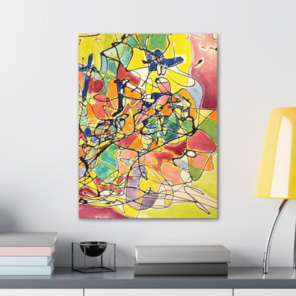 Yellow Abstract Canvas Gallery Wraps 18″ x 24″ 1.25"