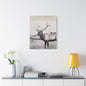 Yellowstone Bull Elk Satin Canvas Stretched 24" x 30" (Vertical) 1.5"