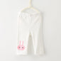 Cartoon Bunny Five Points Girls Leggings - White 100cm - leggings