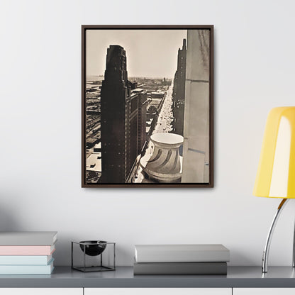 Michigan Ave Chicago Gallery Canvas Wraps Vertical Frame 16″ x 20″ Premium Gallery Wraps (1.25″) Walnut