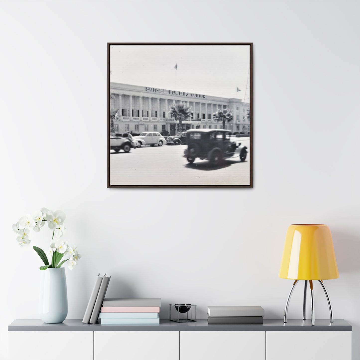 Sunset Bowling Center Largest in U.S 1939 Gallery Canvas Wraps, Square Frame