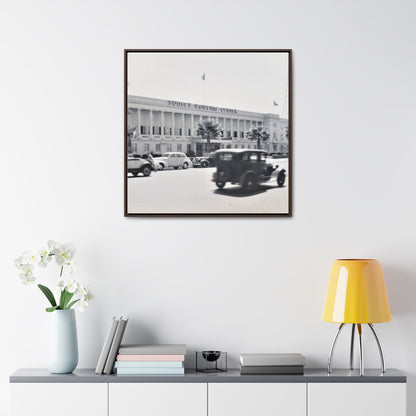 Sunset Bowling Center Largest in U.S 1939 Gallery Canvas Wraps Square Frame