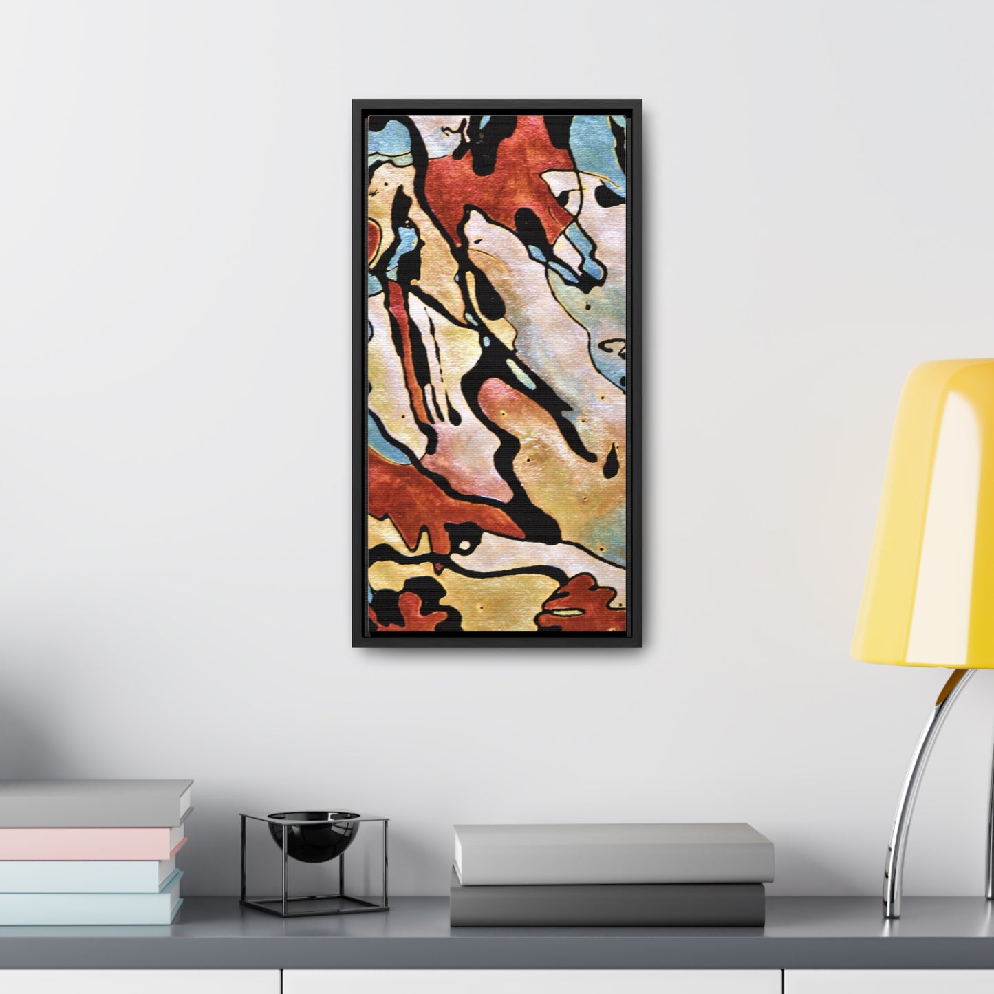 Blue Falls Gallery Canvas Wraps, Vertical Frame