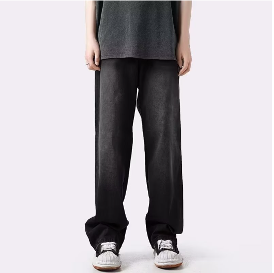 Retro Washed-Out Jeans - - jeans