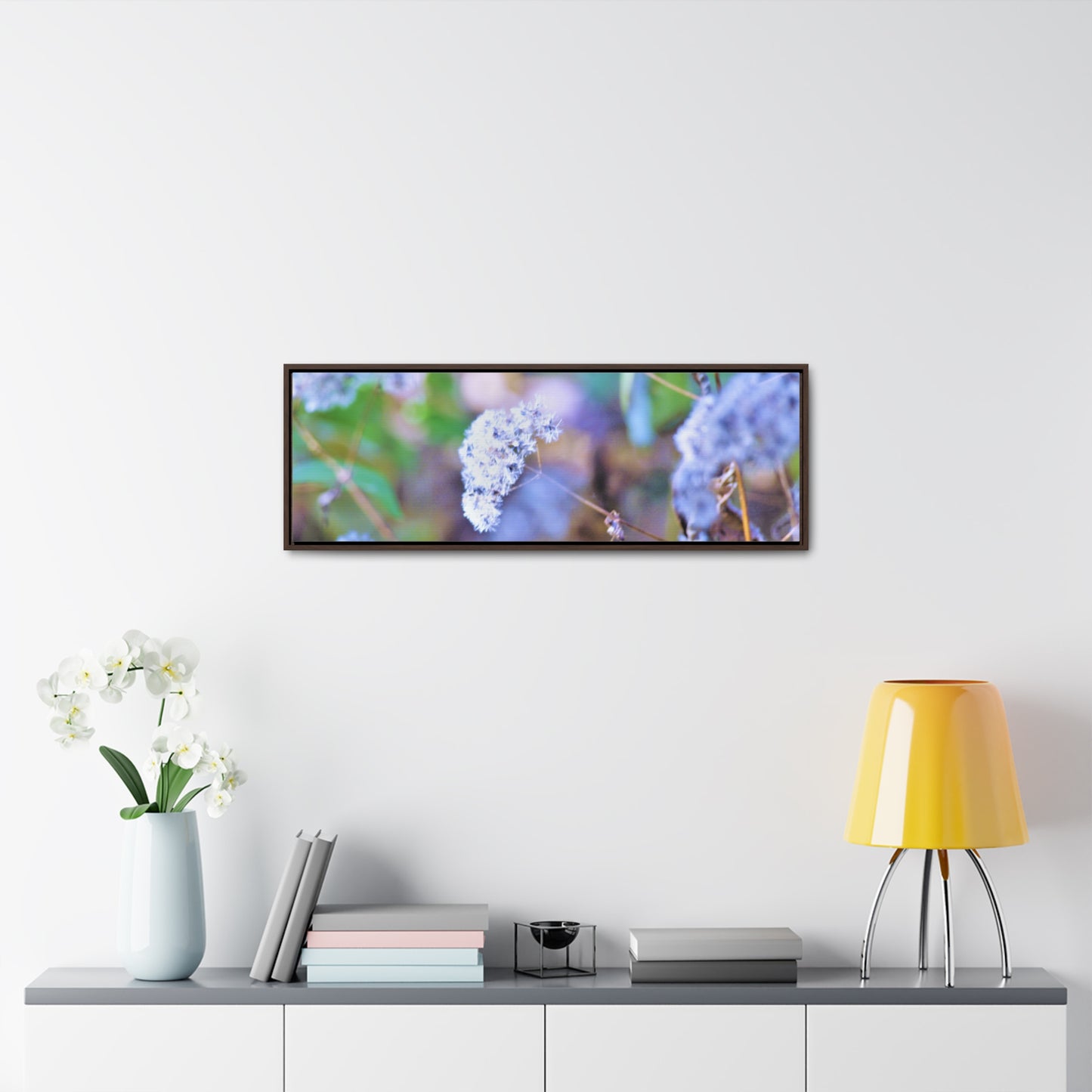 Macro Blue Gallery Canvas Wraps, Horizontal Frame