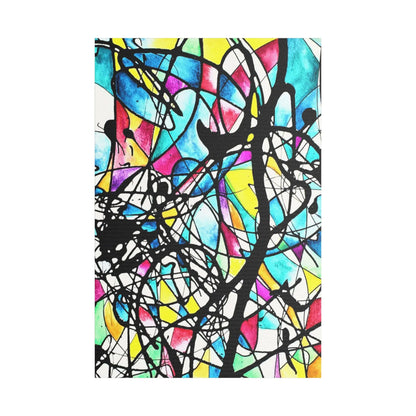 Kaleidoscope Satin Canvas, Stretched 24″ x 36″ (Vertical) 1.5"