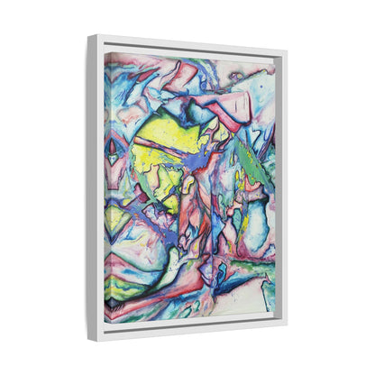 Alien Abstract Colorful Framed Canvas Art - Kia Day Design