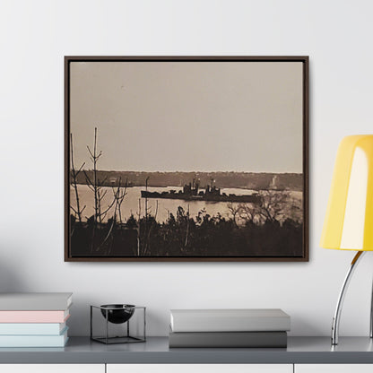 Navy Day New York October 27th 1945 Gallery Canvas Wraps Horizontal Frame 24″ x 20″ Walnut 1.25"